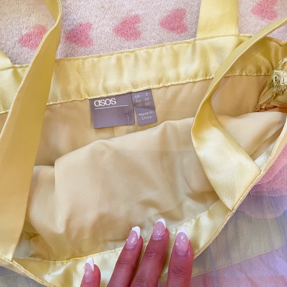 NWT Asos DEISGN Color Block Tulle Dress - Picture 5 of 5